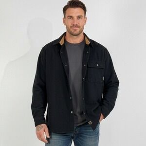 Legendary Whitetails Men's 2XL Black Heavy Flannel Shirt Jacket Workwear Shacket